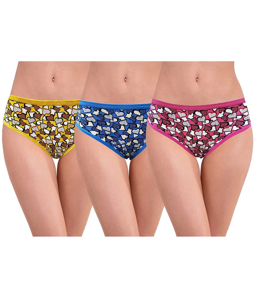     			RC. ROYAL CLASS - Cotton Printed Multi Color Women's Briefs ( Pack of 3 )