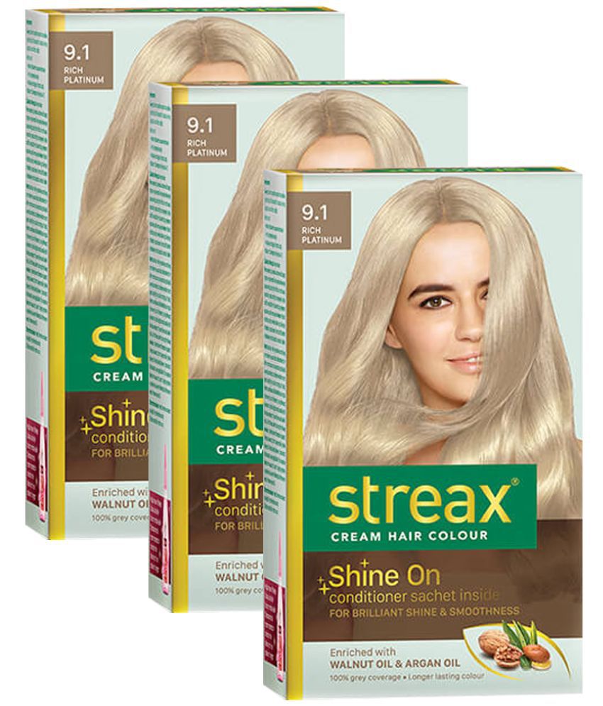Streax Permanent Hair Color Blonde Rich Platinum 120 mL Pack of 3: Buy  Streax Permanent Hair Color Blonde Rich Platinum 120 mL Pack of 3 at Best  Prices in India - Snapdeal
