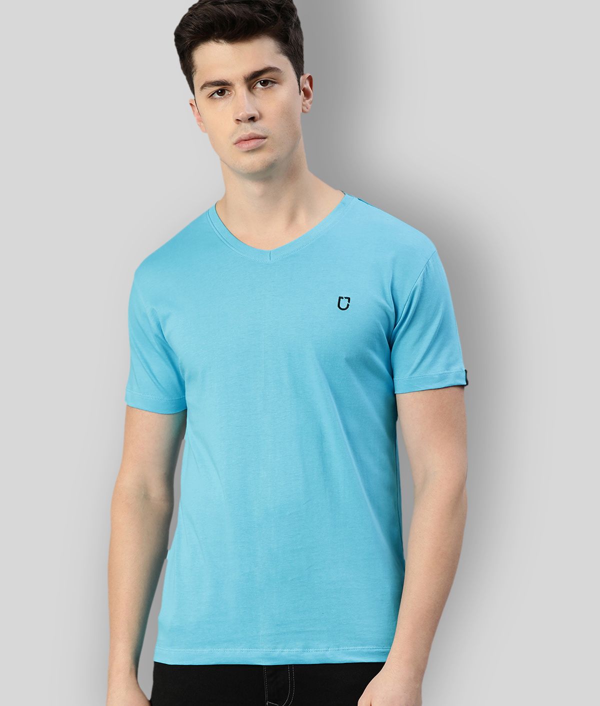     			Urbano Fashion - Blue Cotton Slim Fit Men's T-Shirt ( Pack of 1 )