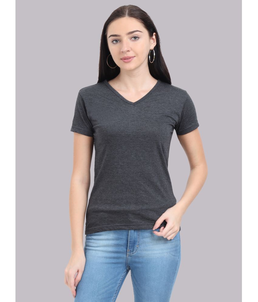     			FLEXIMAA - 100% Cotton Regular Grey Women's T-Shirt ( Pack of 1 )