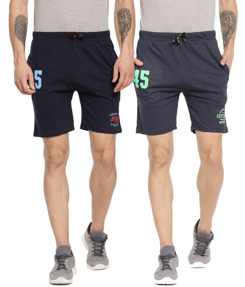     			Ardeur - Cotton Blend Multi Men's Shorts ( Pack of 2 )