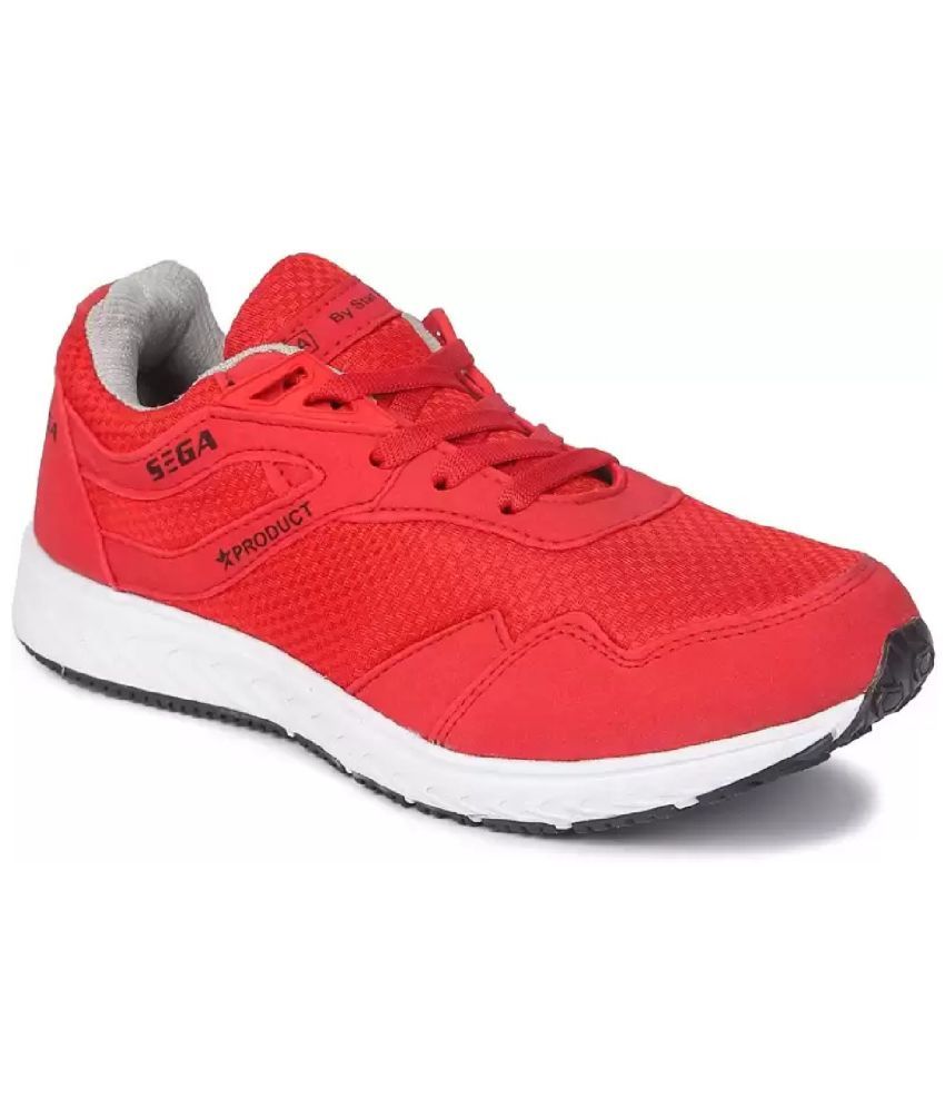 sega red running shoes