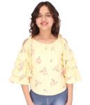 Cutecumber Pack of 1 Girls Chiffon Top ( Yellow )