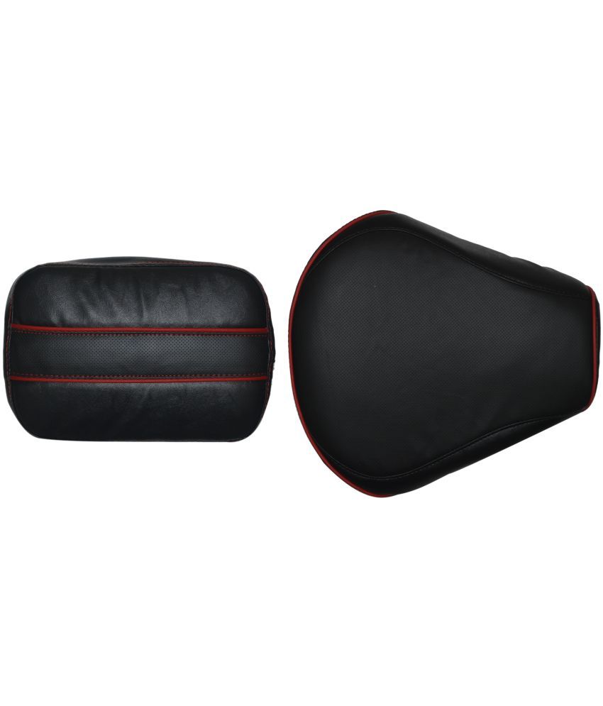     			AHL MOTORS Stylish Seat Cover With Extra Foaming Black/Red For Royal Enfield Classic , Classic Chrome , Classic 350/500CC