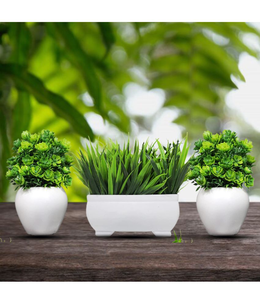     			Neki WILD Green Artificial Plants Bunch Plastic - Pack of 1