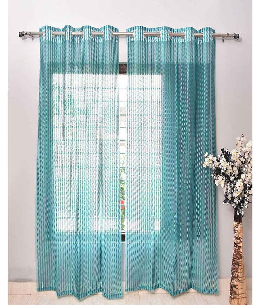     			Panipat Textile Hub Set of 4 Long Door Net/Tissue Curtain