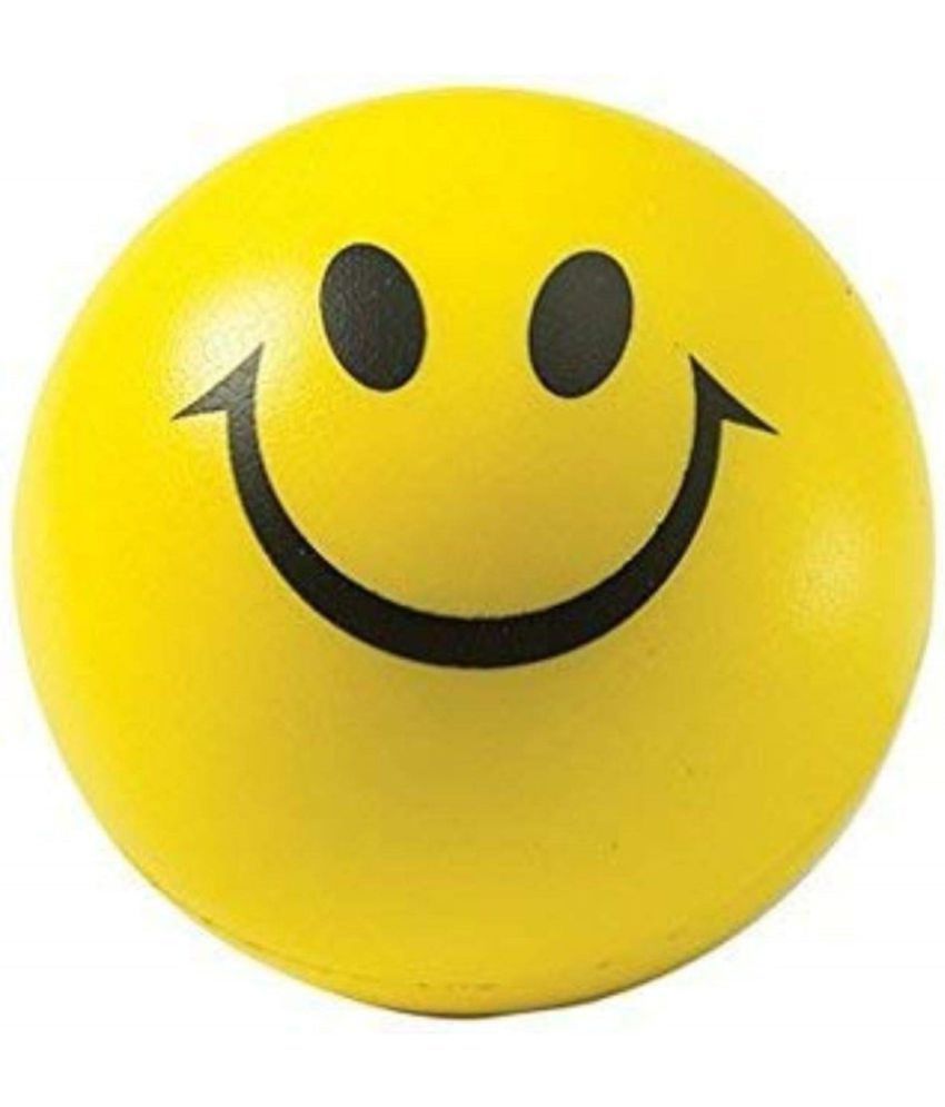 Shb Happy Smiley Face Balls Pack Of 12 Smile Squeeze Ball Yellow