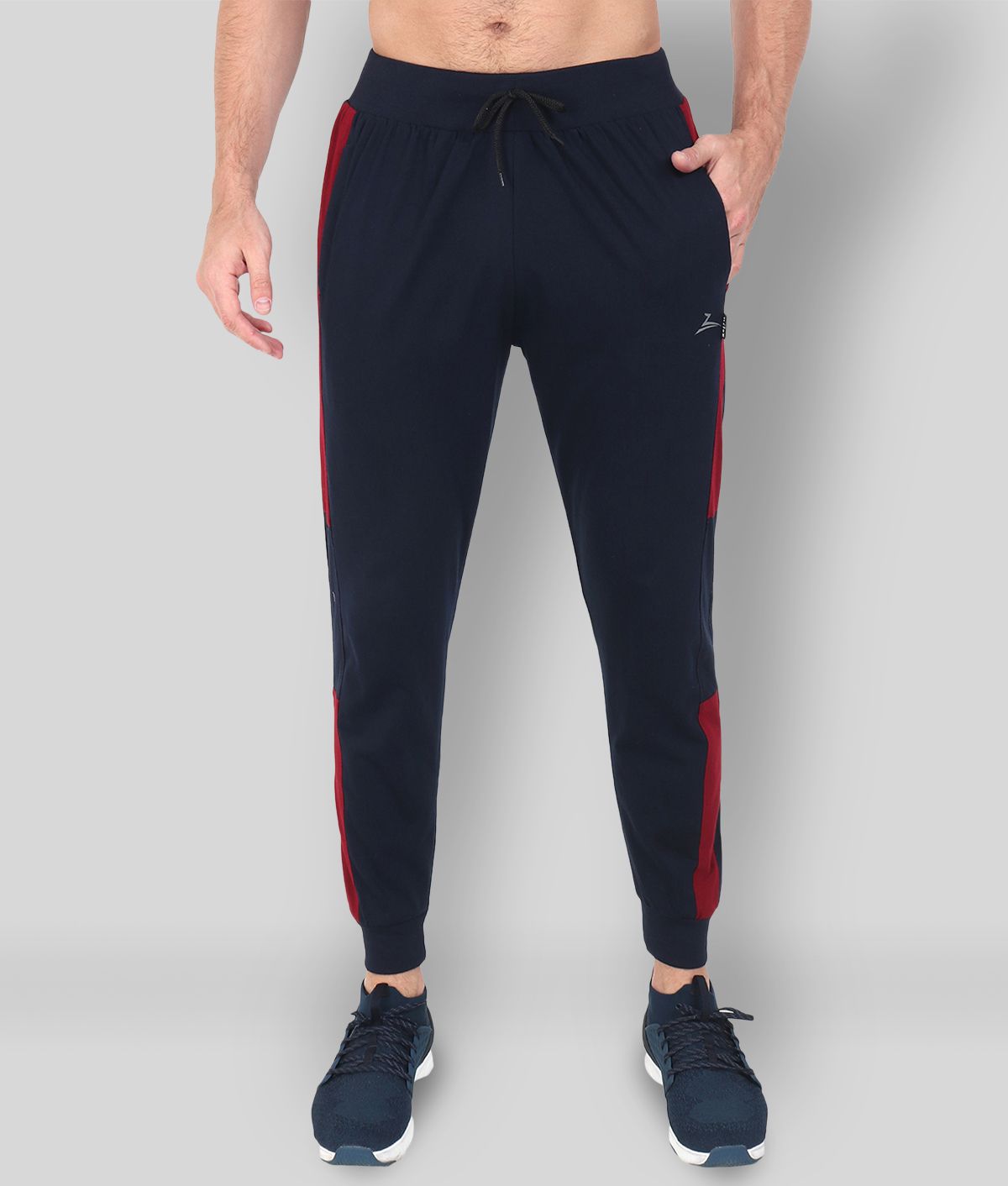     			Zeffit - Navy Blue Cotton Blend Men's Trackpants ( Pack of 1 )