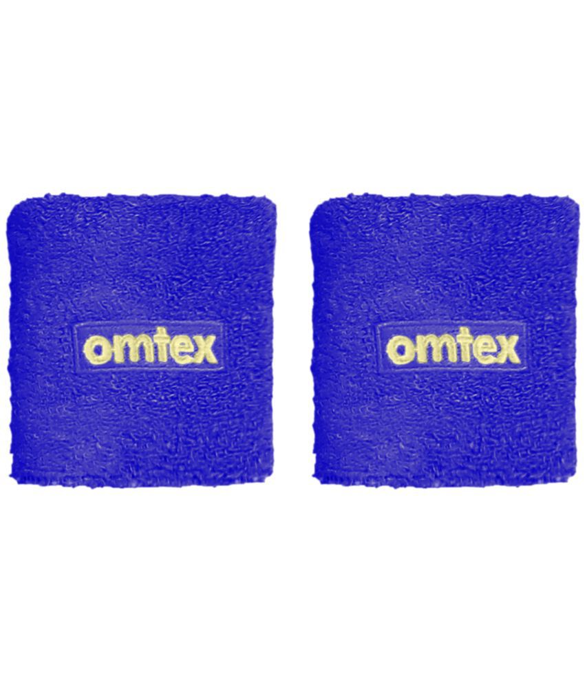     			Omtex - Blue Cotton Wrist Band ( 3 Pairs )