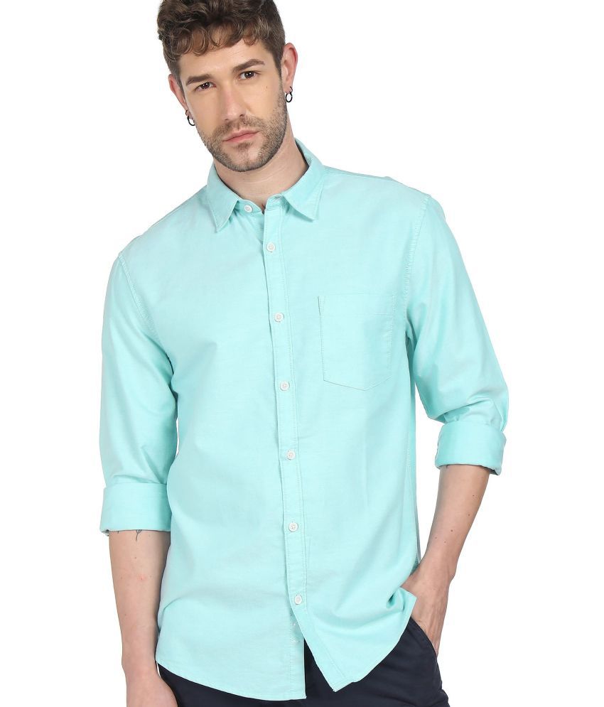    			Ruggers - 100 Percent Cotton Regular Fit Blue Men's Casual Shirt ( Pack of 1 )