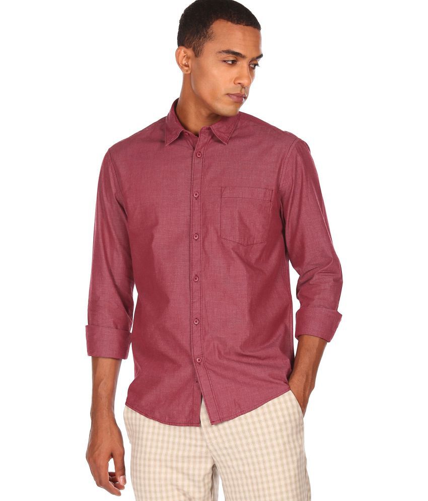     			Ruggers - 100 Percent Cotton Regular Fit Red Men's Casual Shirt ( Pack of 1 )