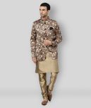 Hangup - Brown Polyester Slim Fit Men's Kurta Pyjama Set ( Pack of 1 )