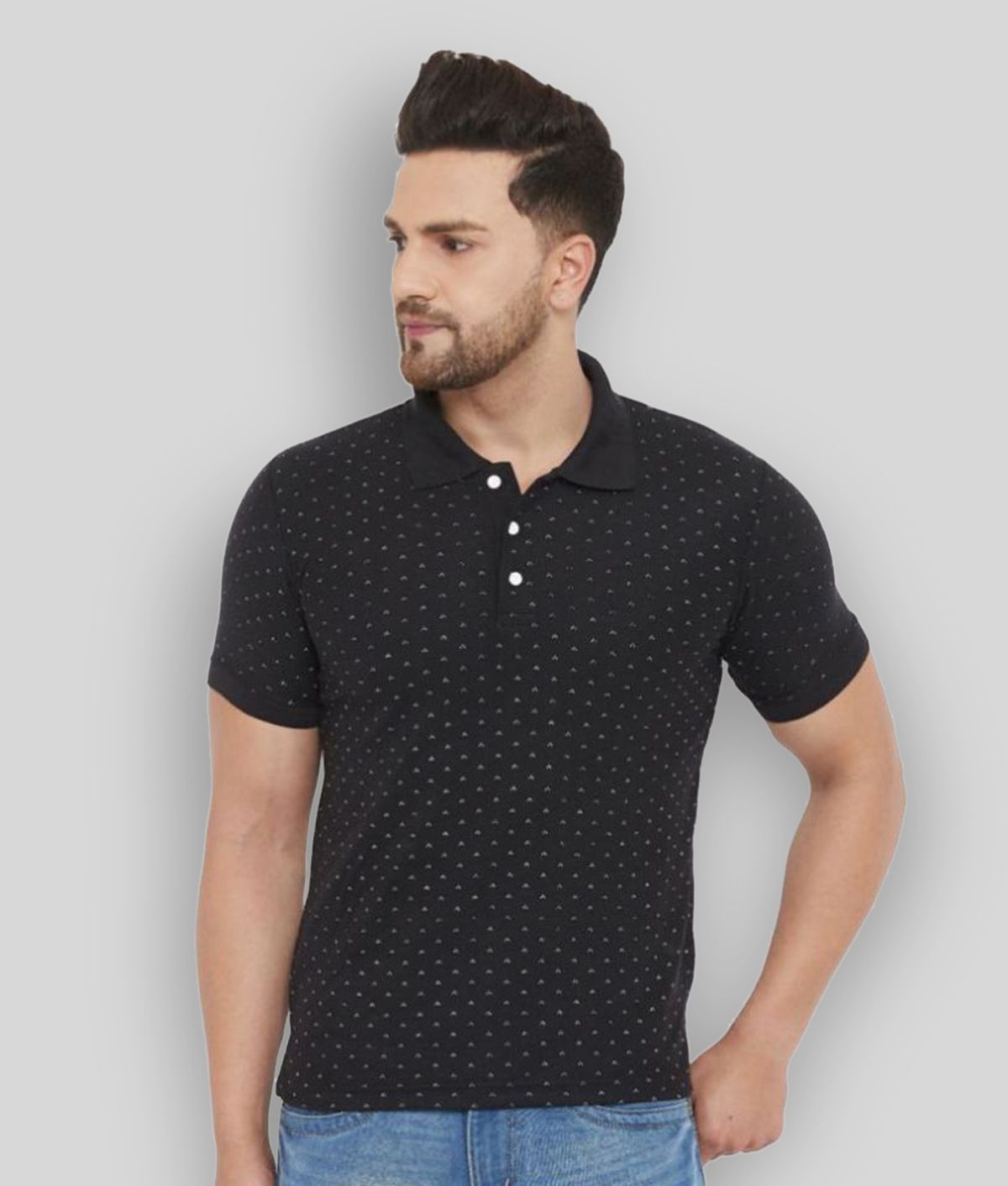     			The Million Club - Black Cotton Blend Regular Fit Men's Polo T Shirt ( Pack of 1 )