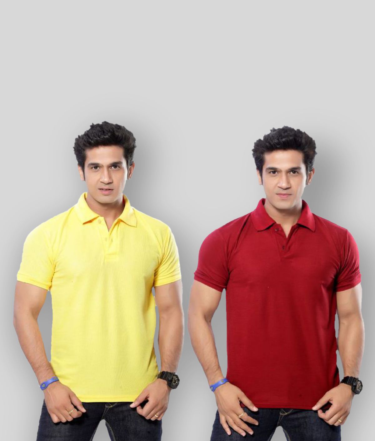     			in365 - Red Cotton Blend Regular Fit Men's Polo T Shirt ( Pack of 2 )