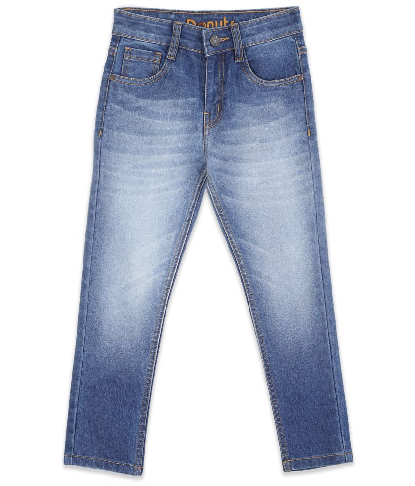     			Boys Blue Mid Rise Stone Wash Jeans