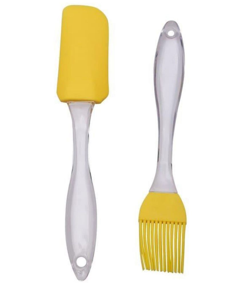     			Goodsholic Silicone Spatula and Brush Set, for Cooking, Baking, Grilling, BBQ - Easy Cleaning Marinating, Spread Butter Oil Sauces (Set of 2)