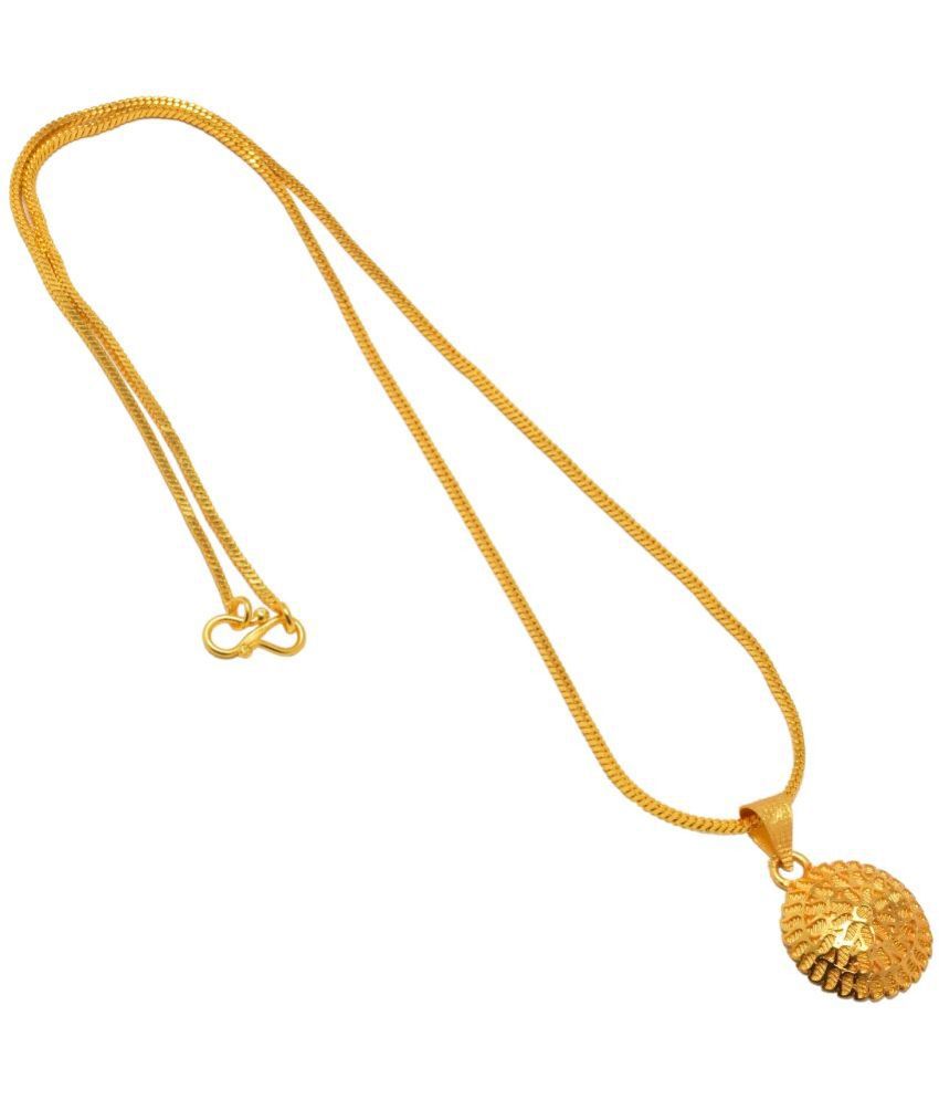     			Jewar Mandi Pendant Locket Chain Gold Plated Rich Look Long Size Latest Designer Daily Use Jewelry for Men, Boys, Unisex
