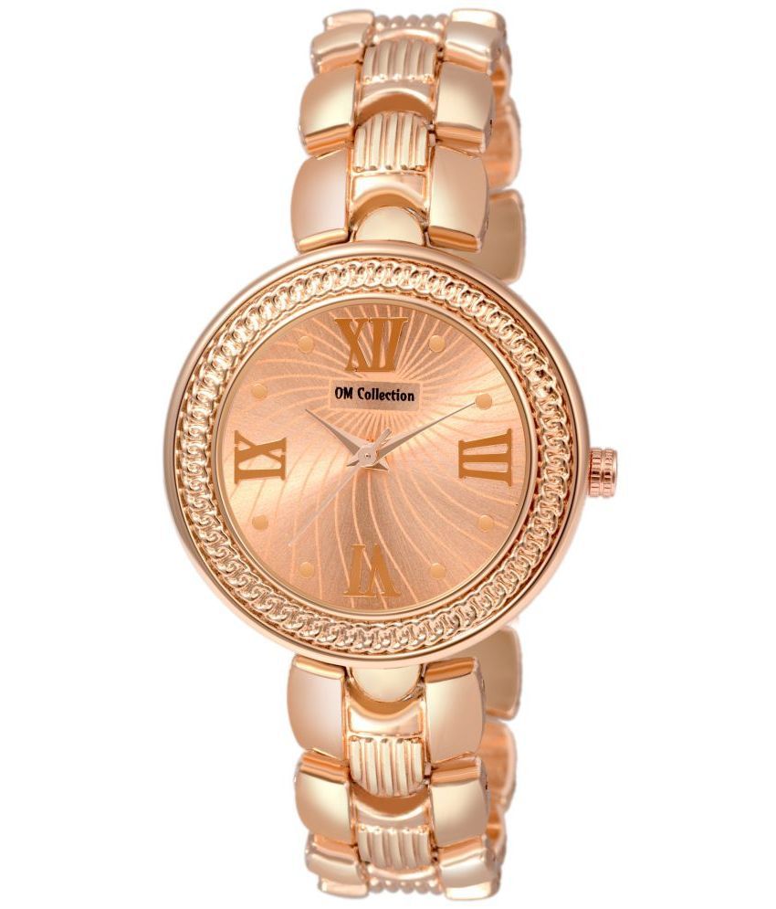 Om Collection - Gold Stainless Steel Analog Womens Watch