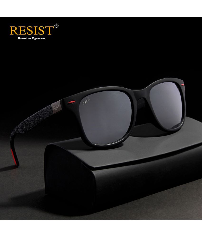     			RESIST EYEWEAR - Black Rectangular,Square Sunglasses ( Pack of 1 )