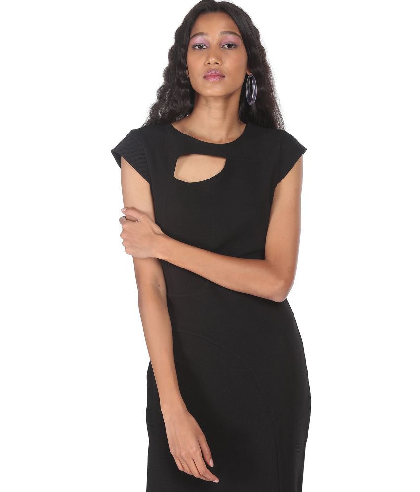     			Sugr - Polyester Black Women's Fit And Flare Dress ( Pack of 1 )