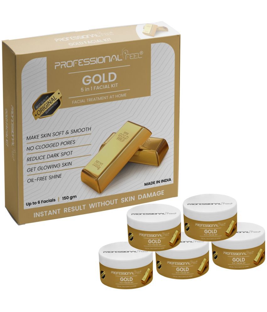     			professional feel GOLD Facialkit 5 in 1, Instant Result Without Skin Damage, Facial Kit 150 g