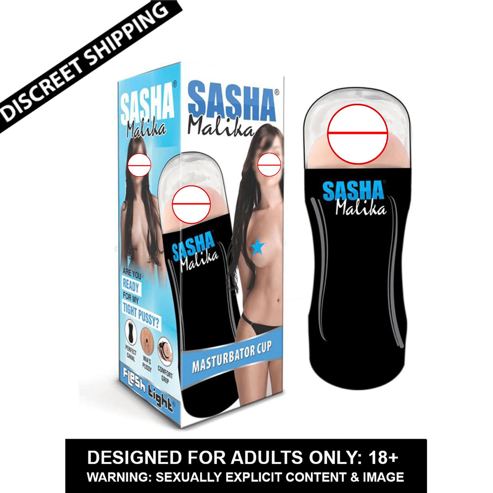     			KAMAHOUSE SASHA MALIKA MALE POCKET PUSSY MASTURBATOR CUP WITH FREE LUBE-U.S.A