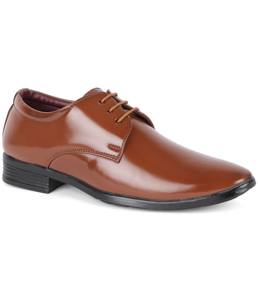     			KHADIM - Tan Men's Derby Formal Shoes