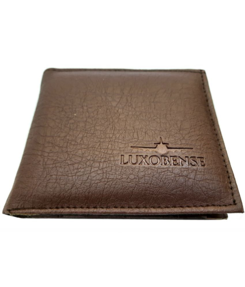     			LUXOBENSE - PU Brown Men's Two Fold Wallet ( Pack of 1 )