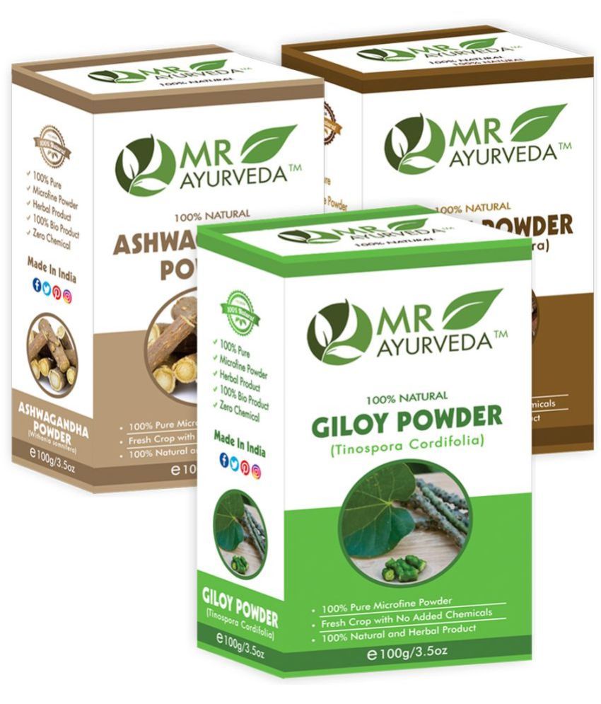     			MR Ayurveda Giloy, Ashwagandha & Mulethi Powder Hair Scalp Treatment 300 g Pack of 3