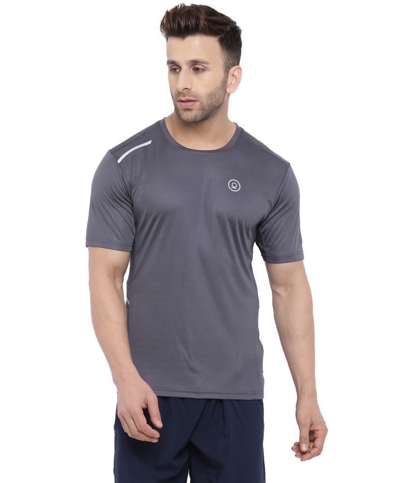     			Chkokko - Polyester Regular Fit Grey Men's Sports T-Shirt ( Pack of 1 )