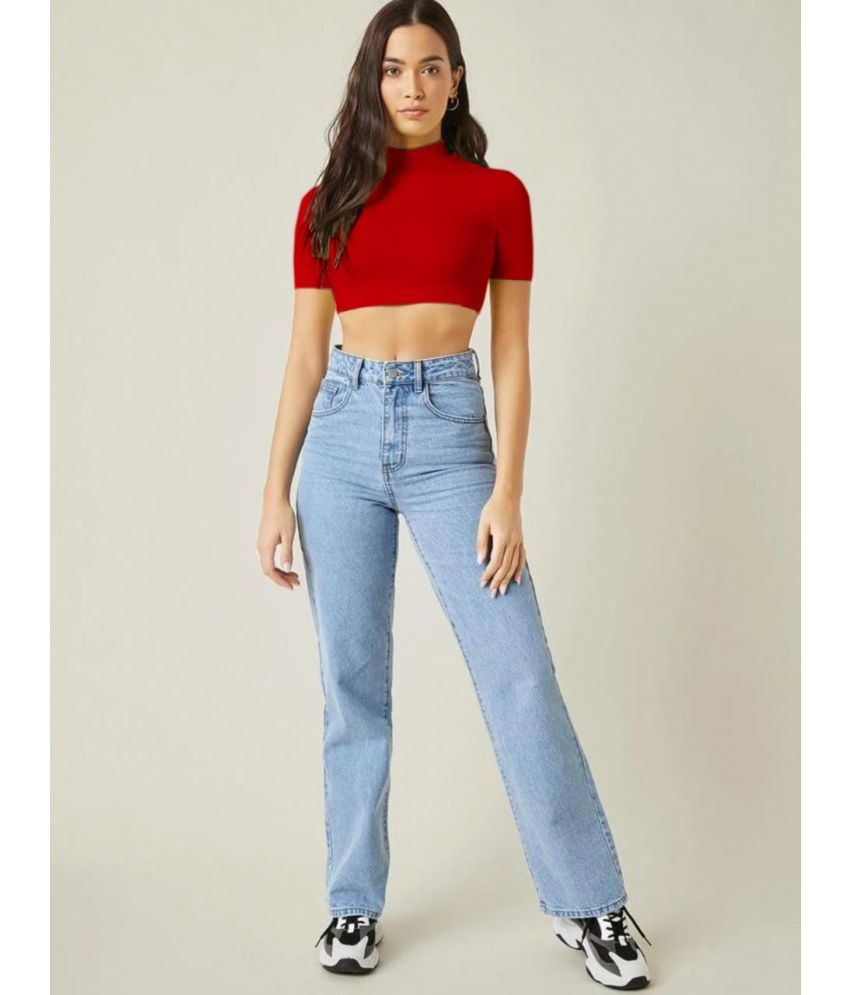     			Dream Beauty Fashion - Red Polyester Women's Crop Top ( Pack of 1 )