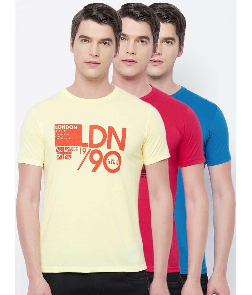     			Duke - Cotton Blend Slim Fit Multicolor Men's T-Shirt ( Pack of 3 )