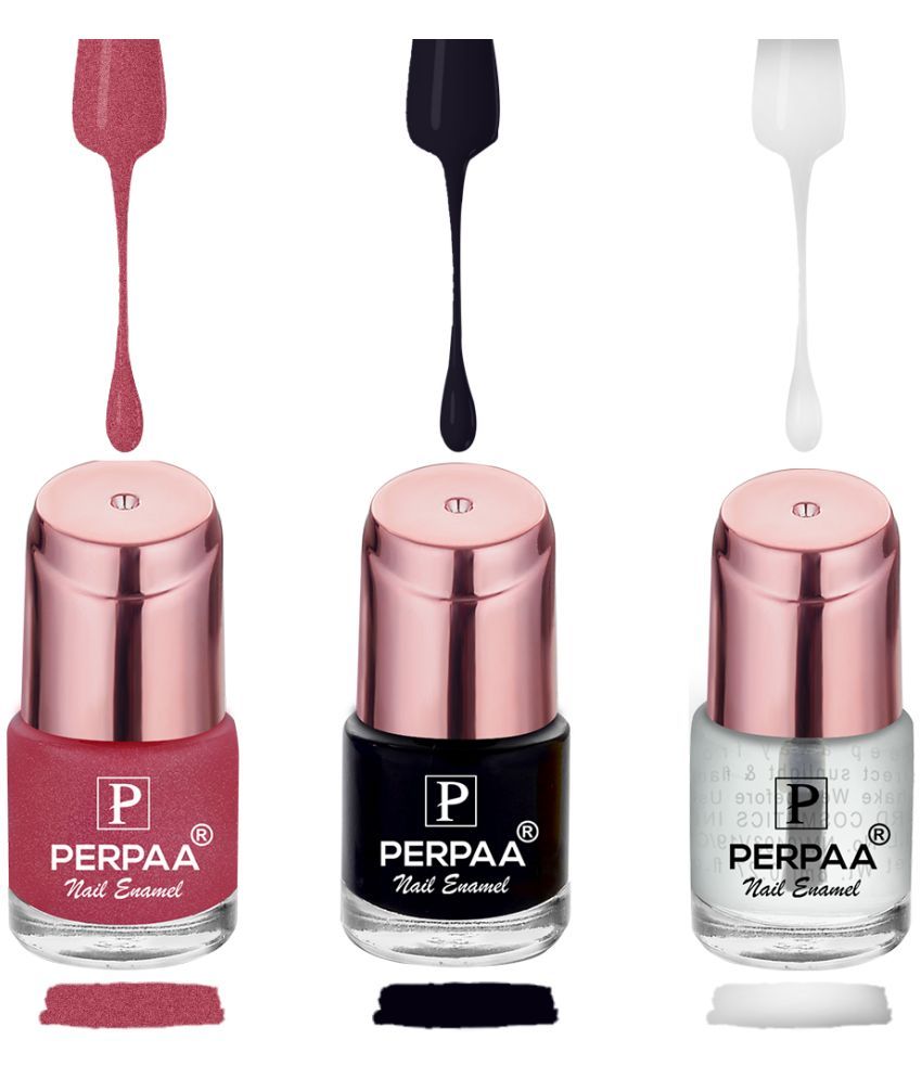     			Perpaa Perpaa Nail Polish Coral Glossy Pack of 3 200 mL