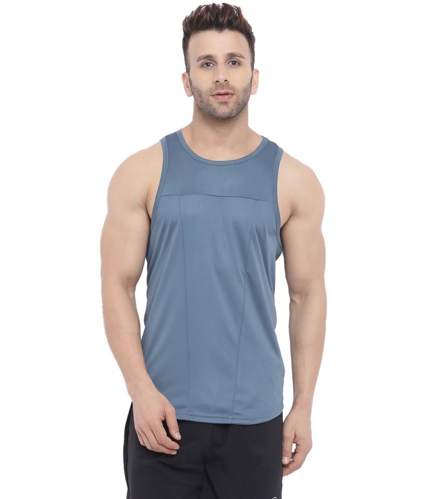     			Chkokko Polyester Men's Vest ( Dark grey )