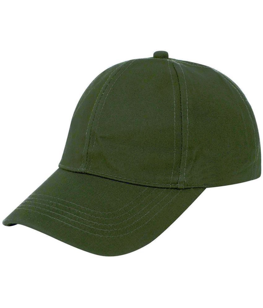 Zacharias - Cotton Blend Green Men's Cap ( Pack of 1 )