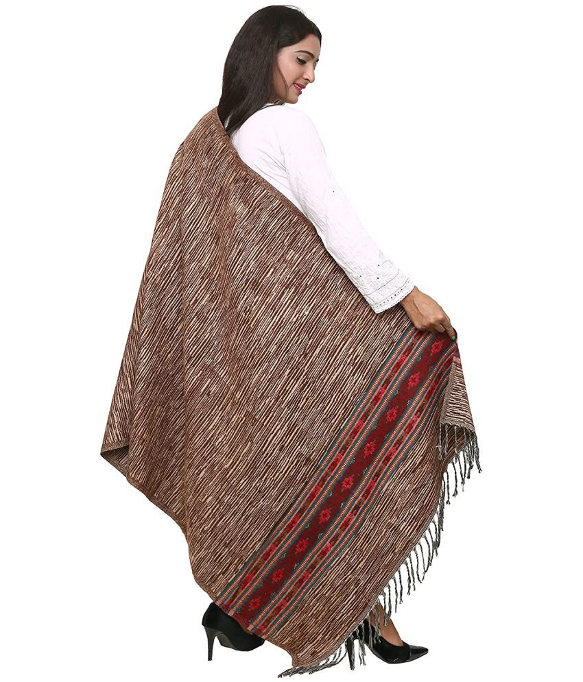     			new india trends Brown Shawl - Single