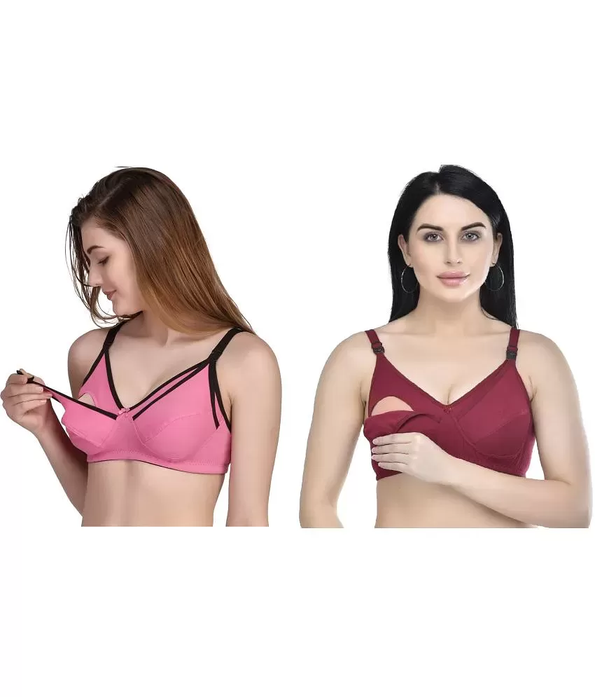Buy Yana Women Beige Cotton Blend Pack Of 3 T-Shirt Non Padded Bra (34A)  Online at Best Prices in India - JioMart.