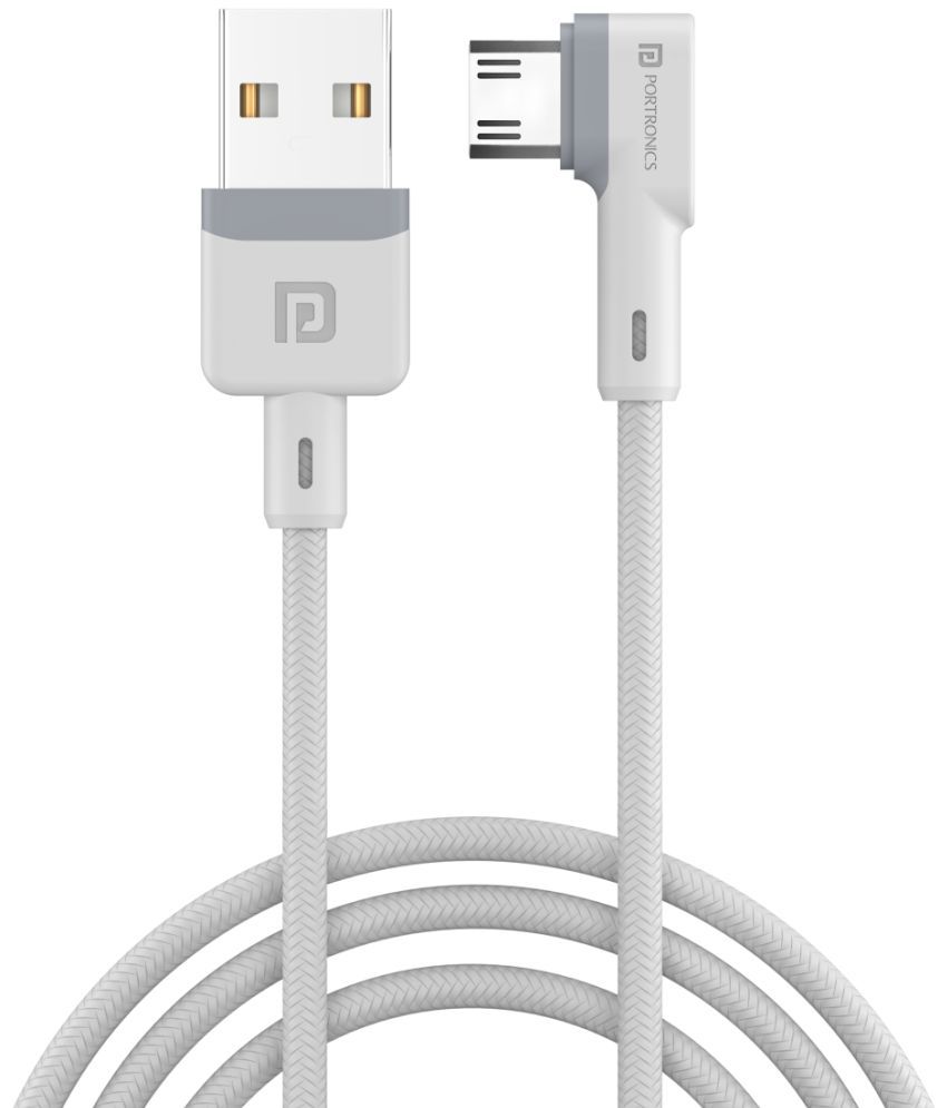     			Portronics Konnect L Micro Cable:1.2 M Micro USB Cable ,White (POR 1454)