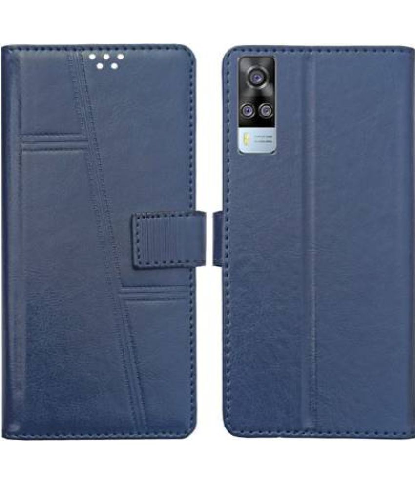     			NBOX - Blue Flip Cover Compatible For Vivo Y31 ( Pack of 1 )