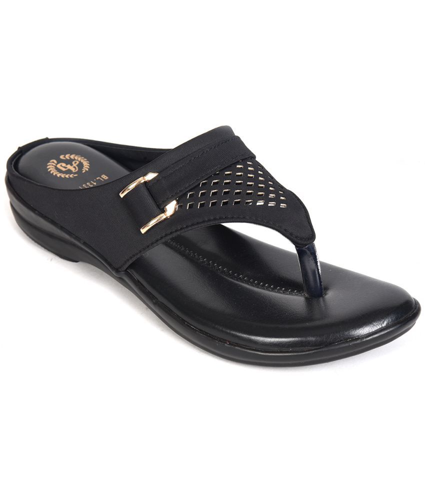     			Ajanta - Black Women's Flats