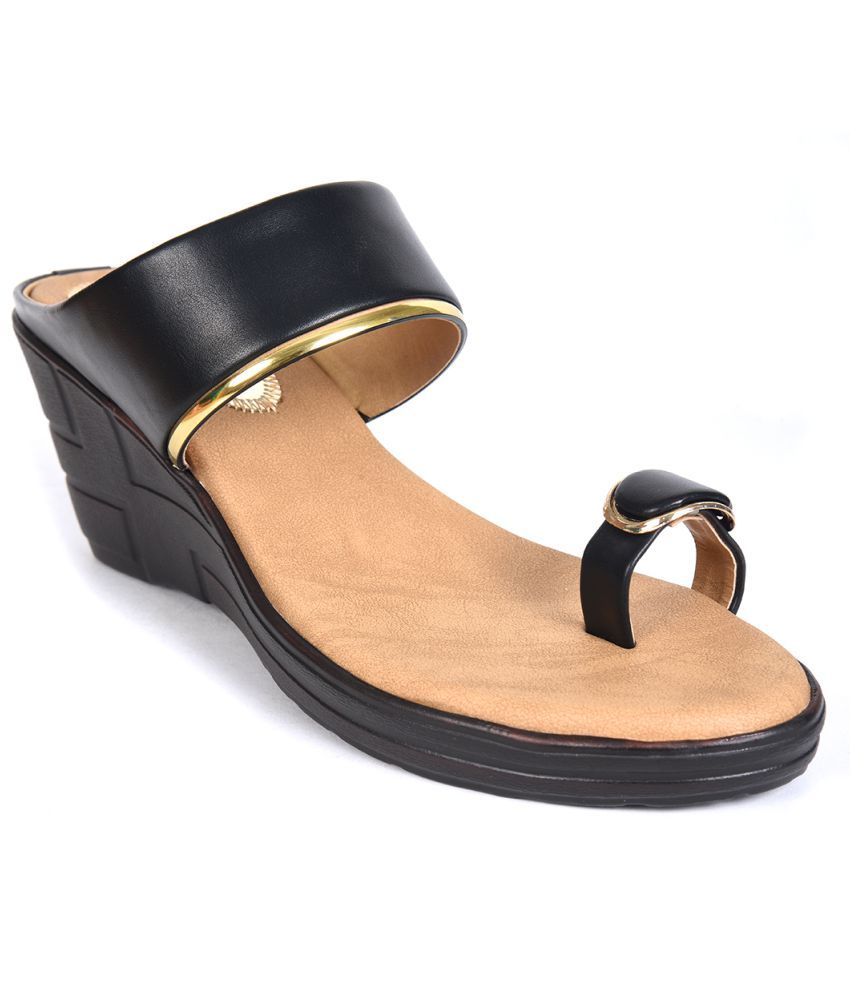     			Ajanta Black Women's Slip On Heels