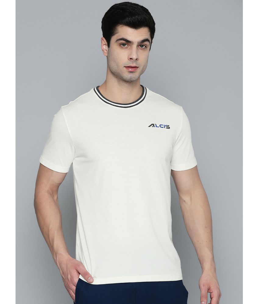     			Alcis - Polyester Slim Fit White Men's Sports T-Shirt ( Pack of 1 )