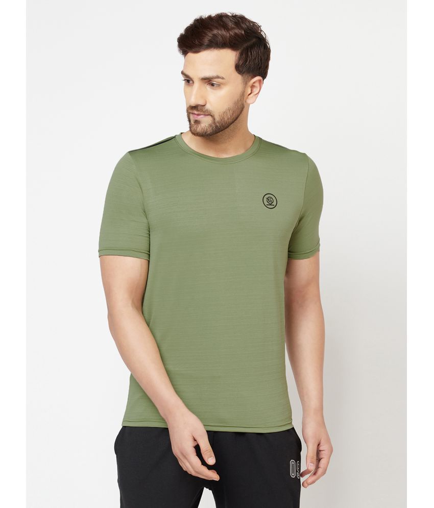     			Glito - Polyester Regular Fit Olive Men's T-Shirt ( Pack of 1 )