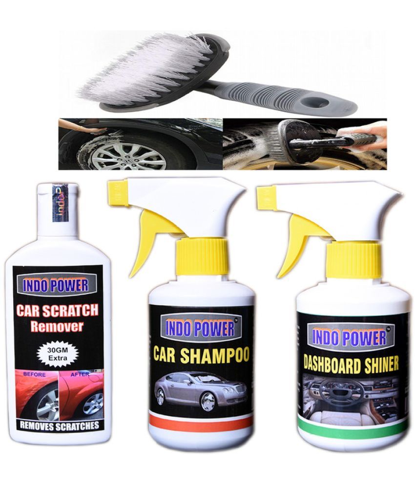 DASHBOARD SHINER GUN 250ml.+SCRATCH REMOVER 100gm.+ CAR SHAMPOO GUN 250mL.+All Tyre Cleaning