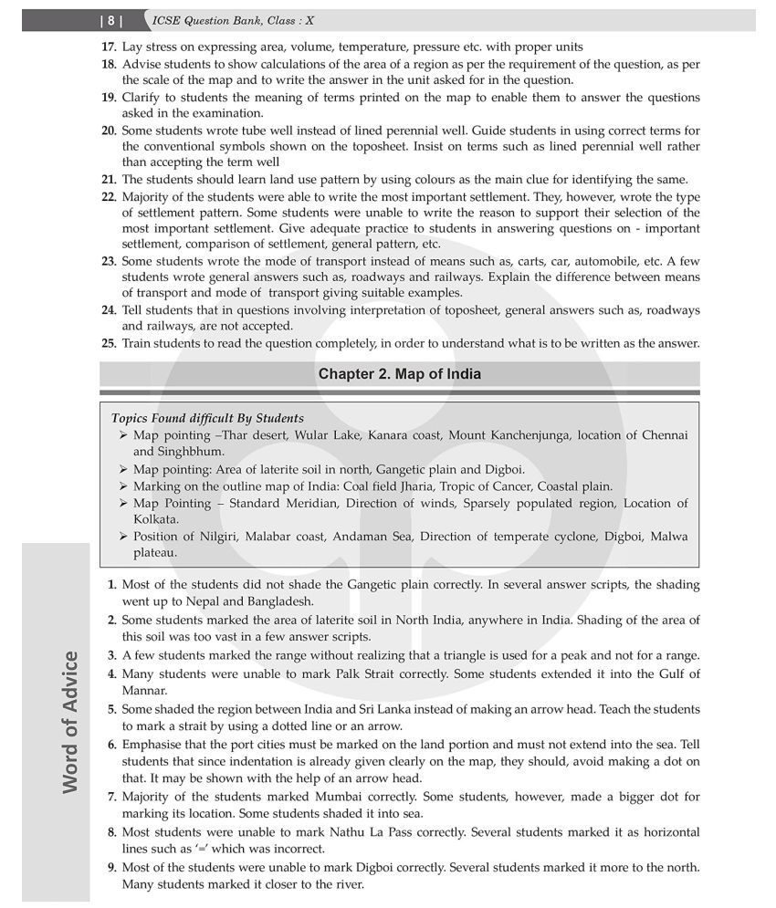 Oswal Gurukul Geography Most Likely Question Bank For ICSE Class 10 (2023 Exam) Categorywise