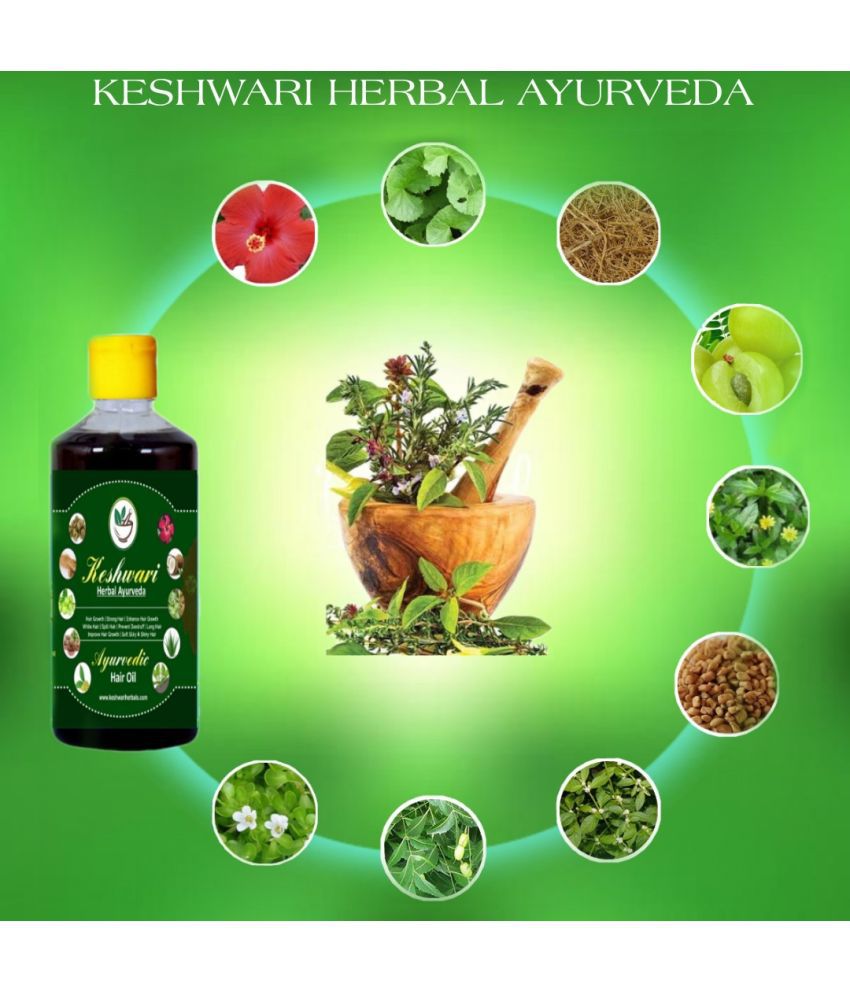     			KESHWARI HERBAL AYURVEDA - Anti Hair Fall Aloe vera Oil 500 ml ( Pack of 1 )
