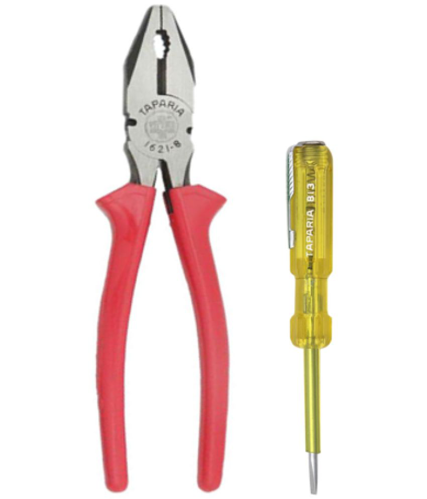 Taparia-1621-8inch Plier and 813 Tester Hand Tool Combo