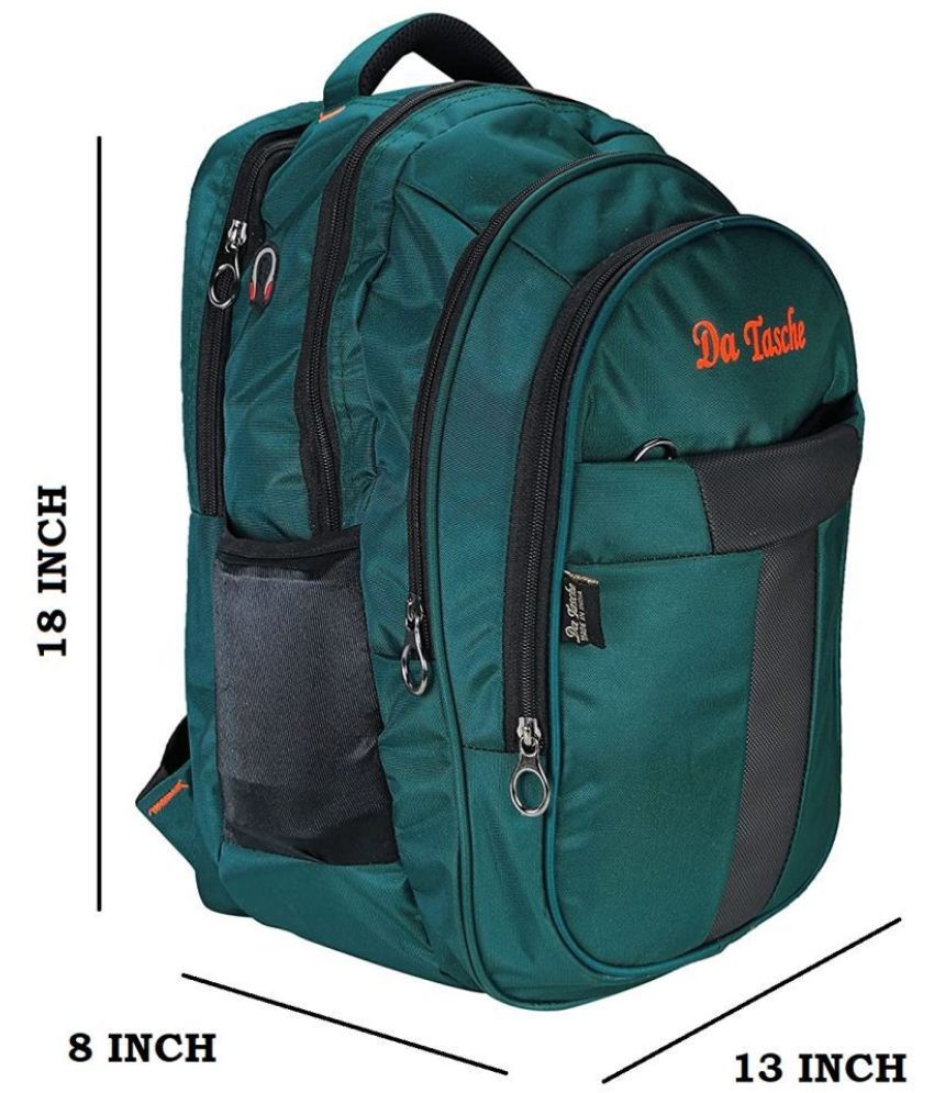     			Da Tasche 35 Ltrs Green Polyester College Bag