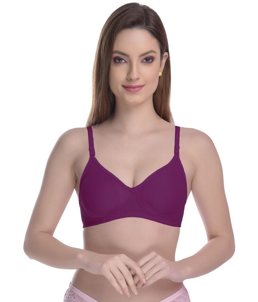     			Madam Cotton Blend Non Padded Women's Everyday Bra ( Purple )