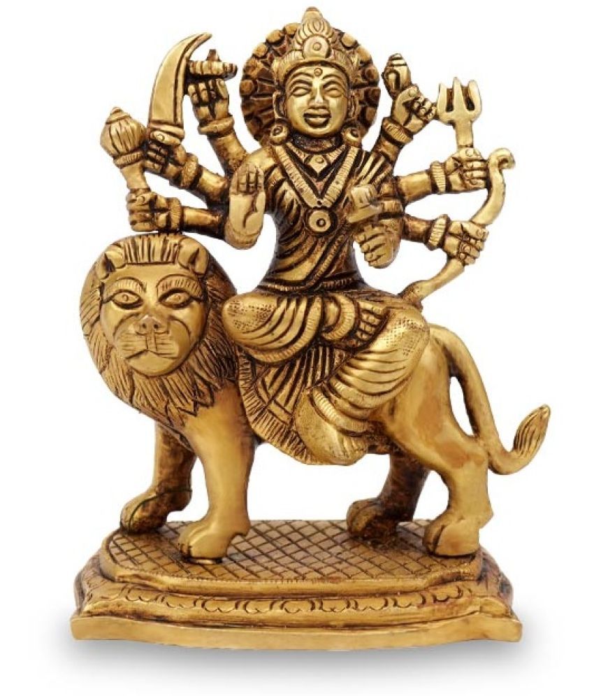 Rudra Centre - Goddess Durga Brass Idol: Buy Rudra Centre - Goddess ...